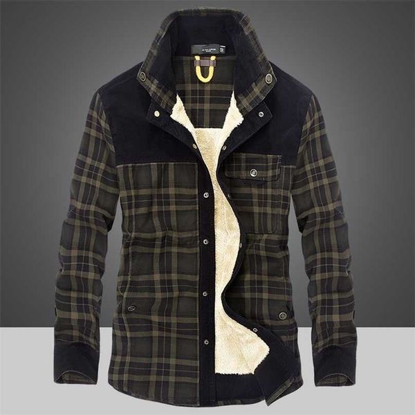 winter jacket men thicken warm fleece shirts coats 100% cotton plaid flannel jacket military clothes chaquetas hombre size m-4xl 211217, Black;brown
winter jacket men thicken warm fleece shirts coats 100% cotton plaid flannel jacket military clothes chaquetas hombre size m-4xl 211217, Black;brown