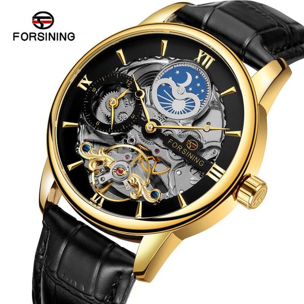 wristwatches forsining fashion automatic mechanical male wristwatch moon phase tourbillon leather skeleton men watches, Slivery;brown
wristwatches forsining fashion automatic mechanical male wristwatch moon phase tourbillon leather skeleton men watches, Slivery;brown