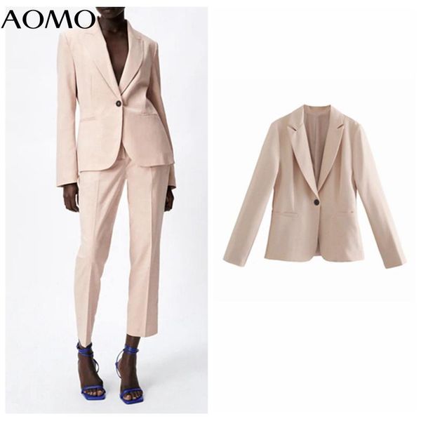 women's suits & blazers aomo women 2021 fashion solid blazer coat vintage one button long sleeve female outerwear chic qd78a, White;black
women's suits & blazers aomo women 2021 fashion solid blazer coat vintage one button long sleeve female outerwear chic qd78a, White;black