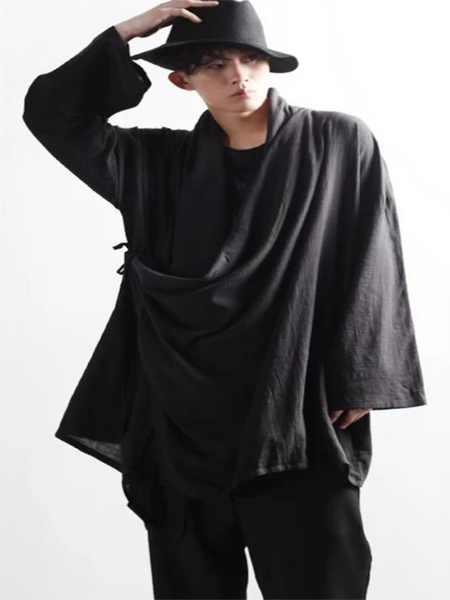 men's trench coats coat spring and autumn classic dark personality irregular design fashion lace front casual large size, Tan;black
men's trench coats coat spring and autumn classic dark personality irregular design fashion lace front casual large size, Tan;black