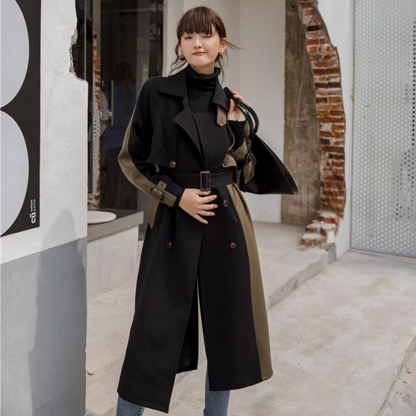 women's trench coats zcwxm 2021 mid-length windbreaker female spring korean version double-breasted slim thick coat turn-down collar, Tan;black
women's trench coats zcwxm 2021 mid-length windbreaker female spring korean version double-breasted slim thick coat turn-down collar, Tan;black