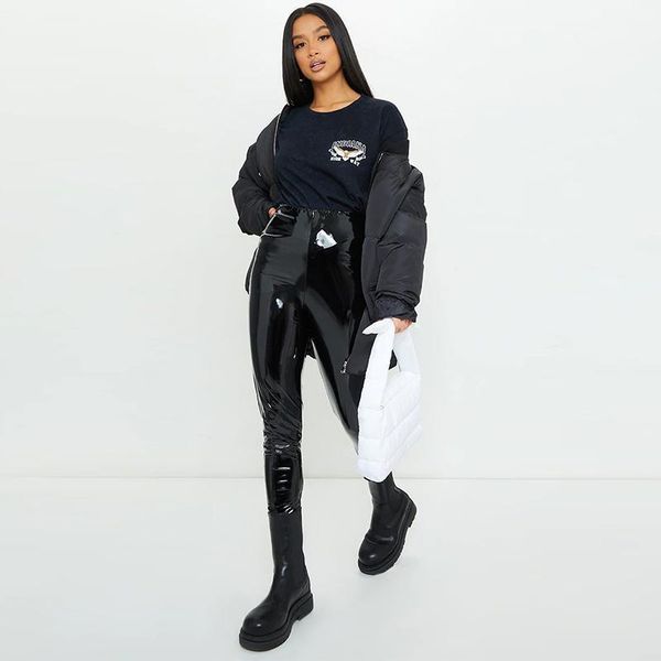 women's pants & capris women skinny side seamless pvc pu faux leather leggings slim bodycon pencil trousers high waist plus size custom, Black;white
women's pants & capris women skinny side seamless pvc pu faux leather leggings slim bodycon pencil trousers high waist plus size custom, Black;white
