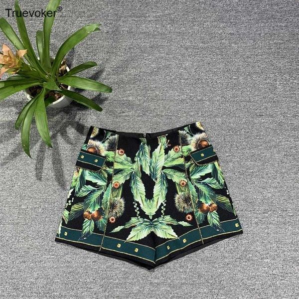 truevoker summer runway fashion holiday short's green fruit print crystal buttons party 210602, White;black
truevoker summer runway fashion holiday short's green fruit print crystal buttons party 210602, White;black