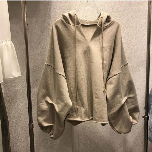 women's hoodies & sweatshirts solid loose sweatshirt lantern sleeve v-neck oversize hoodie female 2021 spring fashion casual lady, Black
women's hoodies & sweatshirts solid loose sweatshirt lantern sleeve v-neck oversize hoodie female 2021 spring fashion casual lady, Black