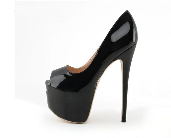 dress shoes nude black patent leather ultra high heel 16cm heeled platform pumps for women stiletto heels open toe
dress shoes nude black patent leather ultra high heel 16cm heeled platform pumps for women stiletto heels open toe