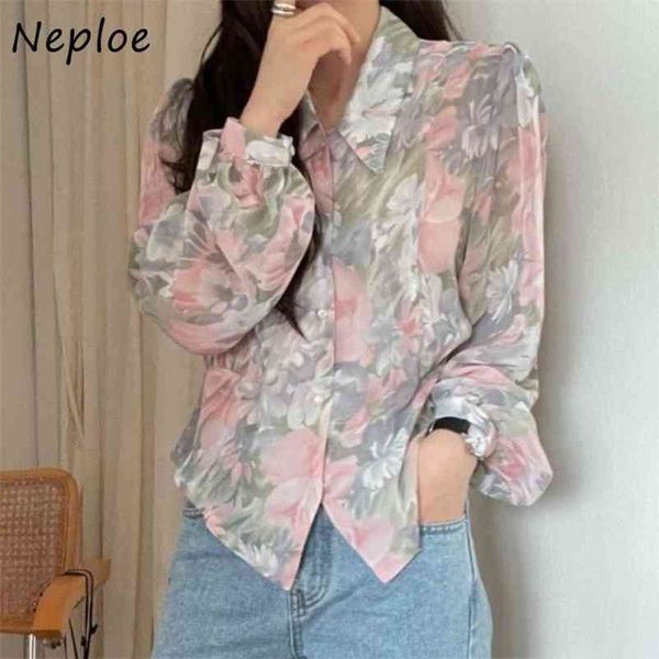 vintage print loose blouse women turn down collar long sleeve single breast blusas spring ol shirt feminino 210422, White 
vintage print loose blouse women turn down collar long sleeve single breast blusas spring ol shirt feminino 210422, White