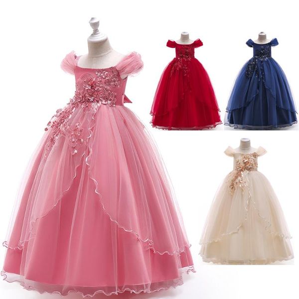 girl's dresses short sleeve princess fashion girls dress flower long evening show host performance children clothes wholesale, Red;yellow
girl's dresses short sleeve princess fashion girls dress flower long evening show host performance children clothes wholesale, Red;yellow