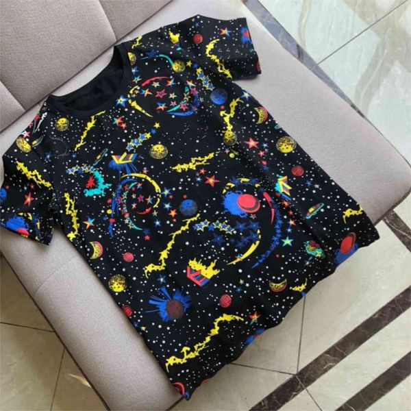women's t-shirt 2021 female summer short-sleeve cotton printed high-quality starlit sky casual shirt, White
women's t-shirt 2021 female summer short-sleeve cotton printed high-quality starlit sky casual shirt, White