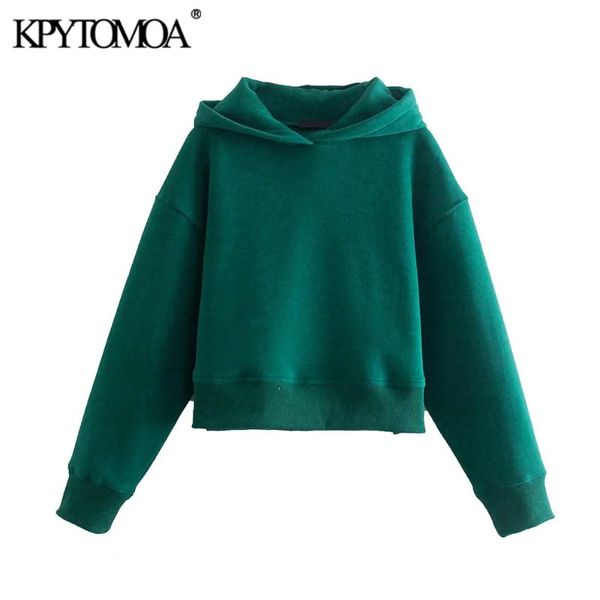 women's hoodies & sweatshirts kpytomoa women 2021 fashion loose cropped ribbed vintage long sleeve side vents female pullovers chic, Black
women's hoodies & sweatshirts kpytomoa women 2021 fashion loose cropped ribbed vintage long sleeve side vents female pullovers chic, Black