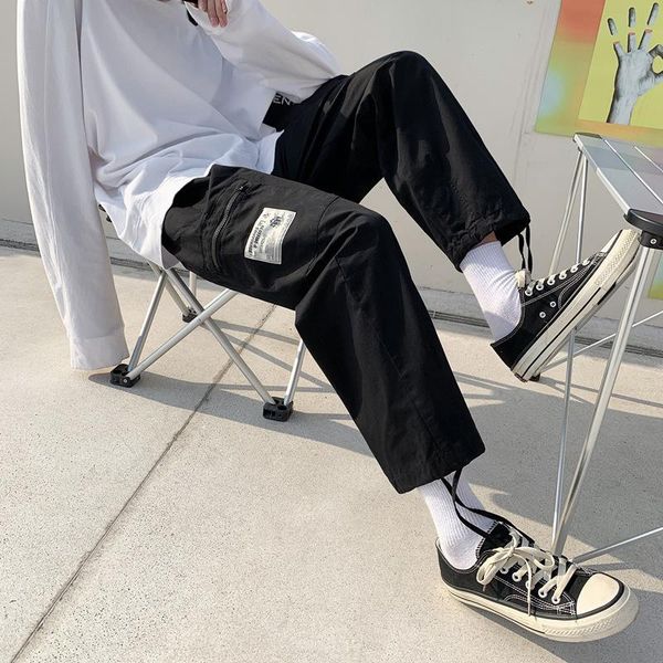 men's pants retro large size solid color overalls black white gray casual rope straight cylinder couples package lowest price
men's pants retro large size solid color overalls black white gray casual rope straight cylinder couples package lowest price