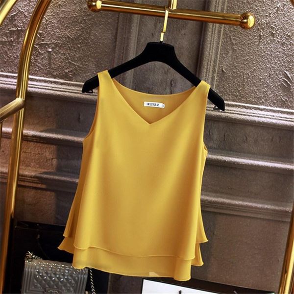 fashion brand women's blouse summer sleeveless chiffon shirt solid v-neck casual plus size 4xl loose female blouses & shirts, White
fashion brand women's blouse summer sleeveless chiffon shirt solid v-neck casual plus size 4xl loose female blouses & shirts, White