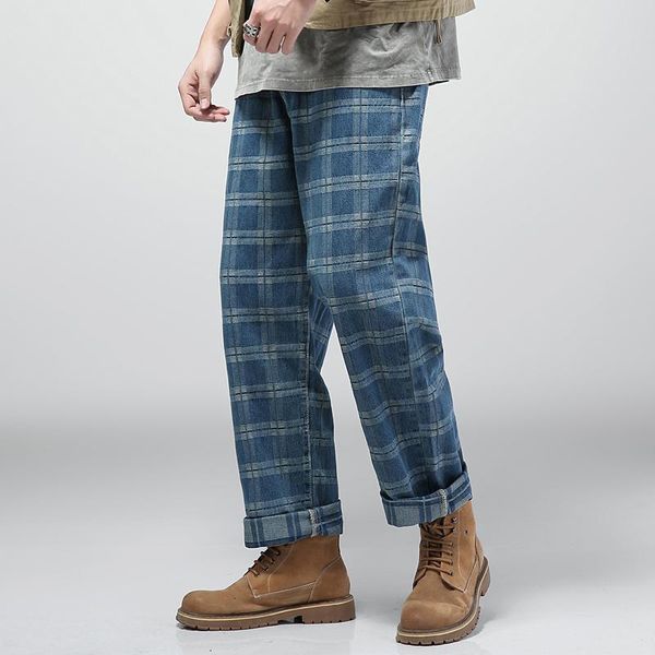 men's jeans men trousers man streetwear peto vaquero hombre pants pantalon de homme comfort loose lattice, Blue
men's jeans men trousers man streetwear peto vaquero hombre pants pantalon de homme comfort loose lattice, Blue