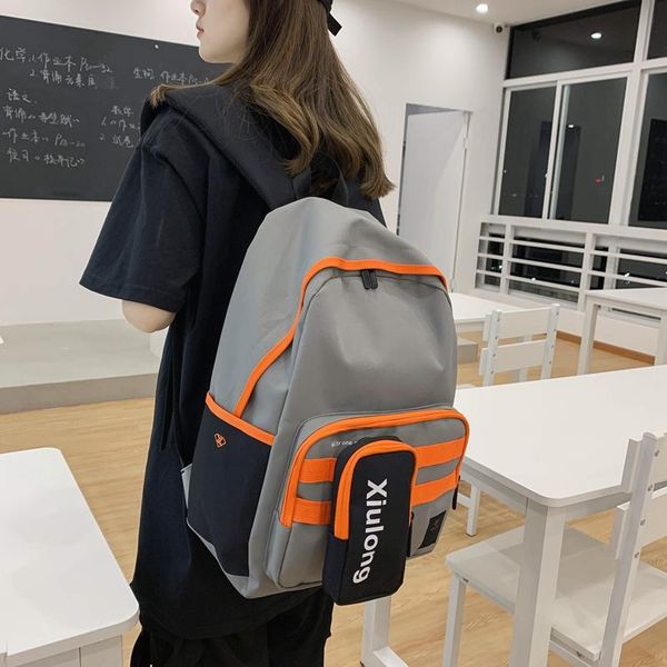 backpack school season men's bag double shoulder 2021 boys and girls students color contrast leisure campus fashion cool couple
backpack school season men's bag double shoulder 2021 boys and girls students color contrast leisure campus fashion cool couple