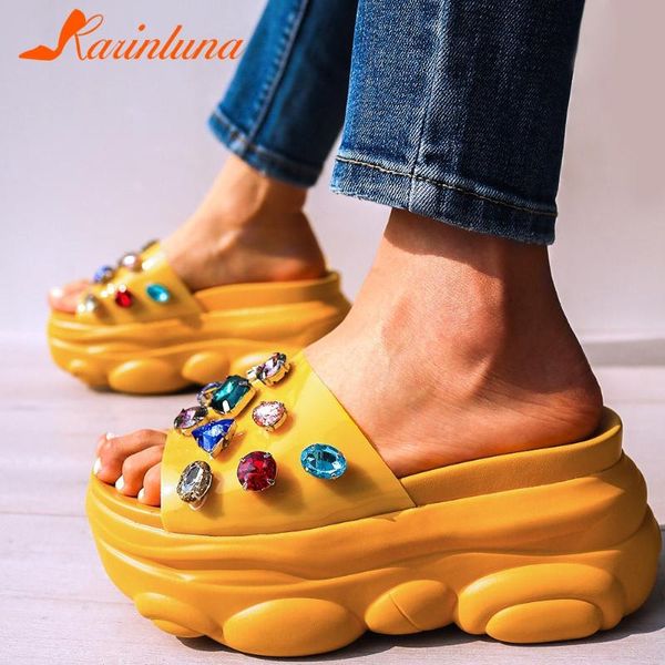 slippers karin ins pvc crystals wedges high heels leisure summer sandal shoes women comfy thick platform outdoor female, Black
slippers karin ins pvc crystals wedges high heels leisure summer sandal shoes women comfy thick platform outdoor female, Black