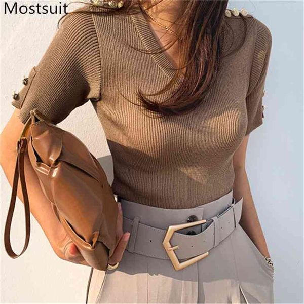 summer thin knitted buttons pullover women short sleeve v-neck slim solid korean fashion female jumpers femme 210513, White;black
summer thin knitted buttons pullover women short sleeve v-neck slim solid korean fashion female jumpers femme 210513, White;black