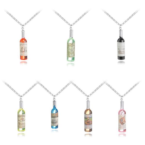 pendant necklaces simulation mini red the wine bottle necklace geometric shape resin wish european jewelry, Silver
pendant necklaces simulation mini red the wine bottle necklace geometric shape resin wish european jewelry, Silver