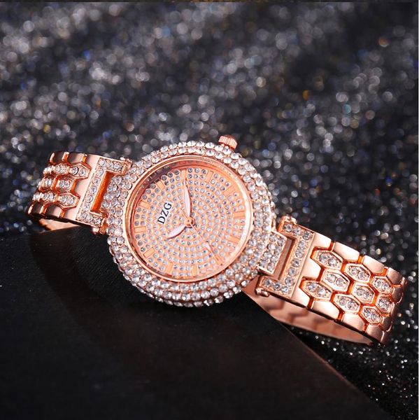 wristwatches rose gold stainless steel full diamond watch luxury women rhinestone quartz wrist zegarek damski, Slivery;brown 
wristwatches rose gold stainless steel full diamond watch luxury women rhinestone quartz wrist zegarek damski, Slivery;brown