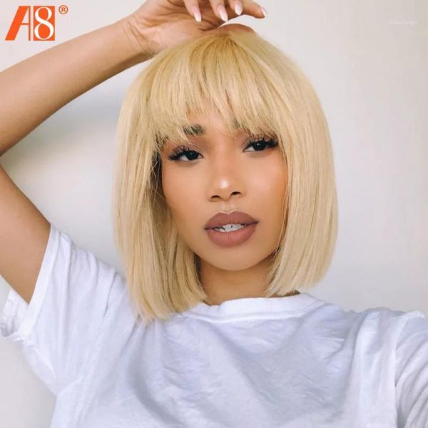short bob wigs with bangs 613 blonde colored brazilian straight human hair full machine made remy can be dyed & permed1, Black;brown
short bob wigs with bangs 613 blonde colored brazilian straight human hair full machine made remy can be dyed & permed1, Black;brown