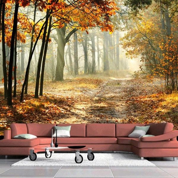 custom self adhesive wallpaper modern autumn forest 3d mural living room bedroom dining romantic home decor wall painting wallpapers
custom self adhesive wallpaper modern autumn forest 3d mural living room bedroom dining romantic home decor wall painting wallpapers