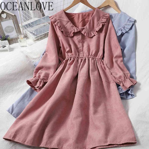 sweet vestidos peter pan collar solid kawaii autumn high waist women dress button korean dresses 18064 210415, Black;gray
sweet vestidos peter pan collar solid kawaii autumn high waist women dress button korean dresses 18064 210415, Black;gray