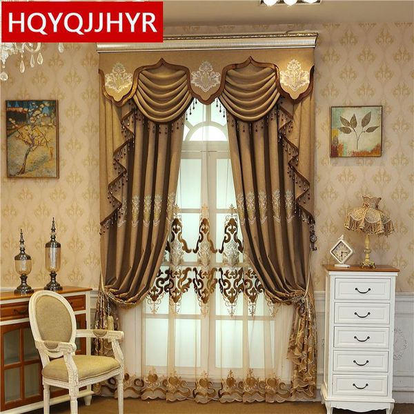 curtain & drapes european and american luxury elegant custom brown embroidered curtains for living room voile bedroom
curtain & drapes european and american luxury elegant custom brown embroidered curtains for living room voile bedroom