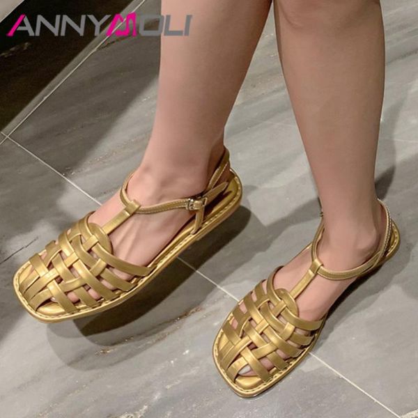 sandals annymoli women gladiator shoes flat buckle square toe ladies footwear summer black gold size 33-40 fashion
sandals annymoli women gladiator shoes flat buckle square toe ladies footwear summer black gold size 33-40 fashion