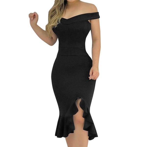 casual dresses high street women fashion ruffles hem bodycon dress fenale black tight knee-length summer party clubwear, Black;gray
casual dresses high street women fashion ruffles hem bodycon dress fenale black tight knee-length summer party clubwear, Black;gray