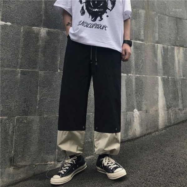 spring drawstring straight pants men's fashion contrast color casual men streetwear wild loose hip hop trousers mens, Black
spring drawstring straight pants men's fashion contrast color casual men streetwear wild loose hip hop trousers mens, Black