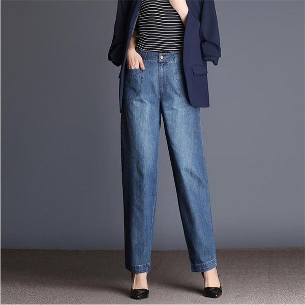 women's jeans 2021 spring autumn women wide leg plus size high waist bloomers trousers loose pants large 26-40, Blue
women's jeans 2021 spring autumn women wide leg plus size high waist bloomers trousers loose pants large 26-40, Blue