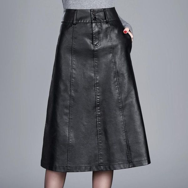 all-match skirts female autumn winter large size high waist over-the-knee leather mid-length skirt korean thin a-line, Black
all-match skirts female autumn winter large size high waist over-the-knee leather mid-length skirt korean thin a-line, Black