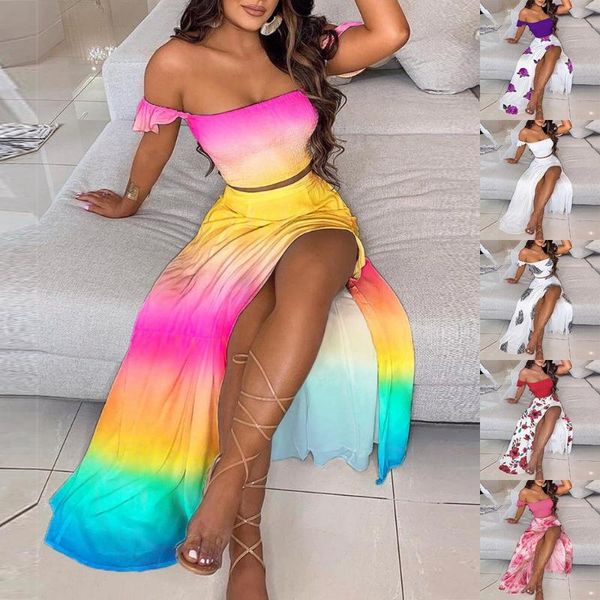 skirts 2021 summer women fashion elegant off shoulder ruffles & floral print high slit skirt set 2pcs, Black
skirts 2021 summer women fashion elegant off shoulder ruffles & floral print high slit skirt set 2pcs, Black