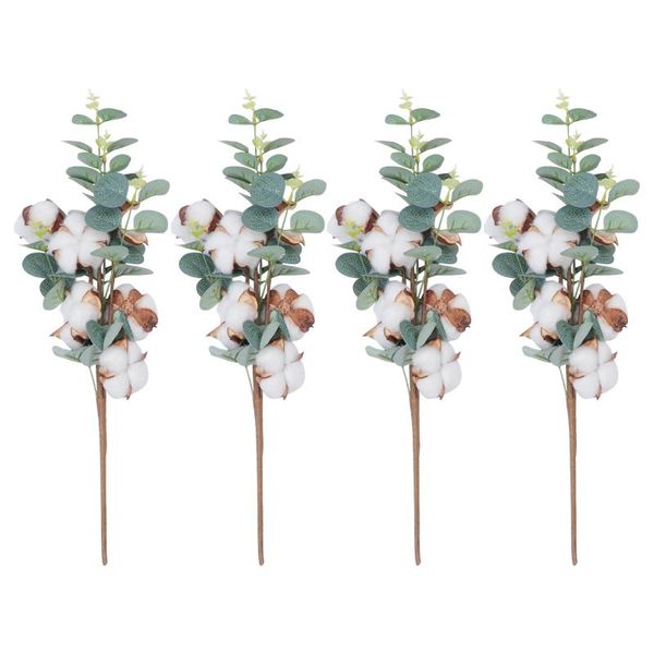 decorative flowers & wreaths 4pcs artificial cotton plant fake eucalyptus leaf ornaments for home garden wedding decoration
decorative flowers & wreaths 4pcs artificial cotton plant fake eucalyptus leaf ornaments for home garden wedding decoration