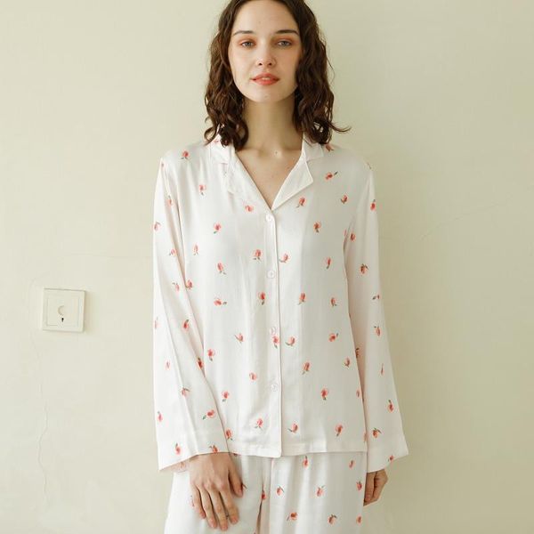 womens sleepwears spring autumn peach print viscose long sleeve pajama sets soft comfortable pants nightwear casual loose sleepwear, Black;red
womens sleepwears spring autumn peach print viscose long sleeve pajama sets soft comfortable pants nightwear casual loose sleepwear, Black;red