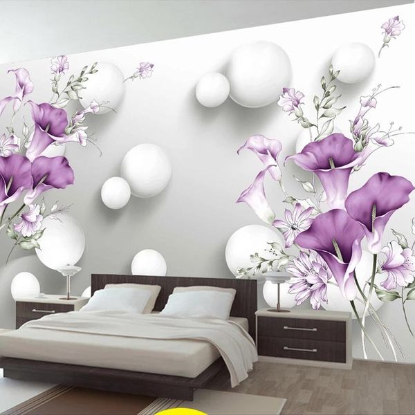 wallpapers custom po wallpaper 3d stereo circle ball purple calla flowers murals modern bedroom living room tv background wall painting
wallpapers custom po wallpaper 3d stereo circle ball purple calla flowers murals modern bedroom living room tv background wall painting