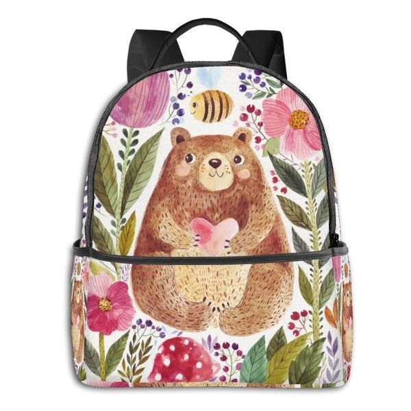 backpack bag 2021 women's trend women adorable bear in watercolor technique teenager school pack travel bags
backpack bag 2021 women's trend women adorable bear in watercolor technique teenager school pack travel bags