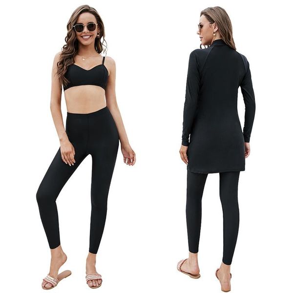 ethnic clothing muslim fashion solid color suspender swimsuit three piece long sleeve tights female donsignet, Red
ethnic clothing muslim fashion solid color suspender swimsuit three piece long sleeve tights female donsignet, Red