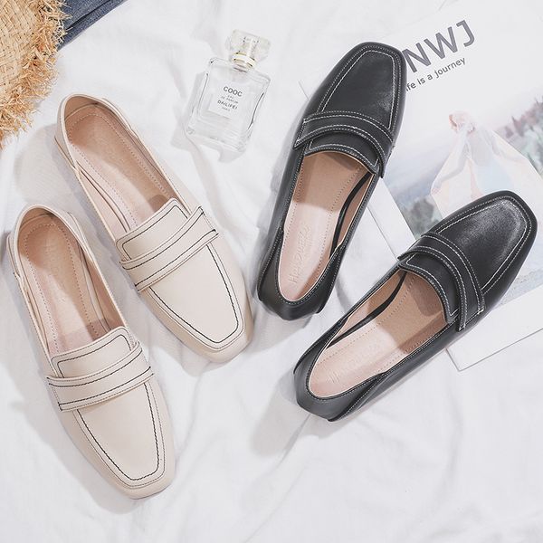 chic flat women loafers big size 43 solid ladi office casual shoes slip-on pu comfortable, Black 
chic flat women loafers big size 43 solid ladi office casual shoes slip-on pu comfortable, Black