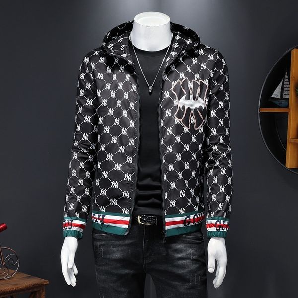 the fine fleece hoodies spring men's printed hooded jacket fashion slim trend youth large size brand coat, Black
the fine fleece hoodies spring men's printed hooded jacket fashion slim trend youth large size brand coat, Black