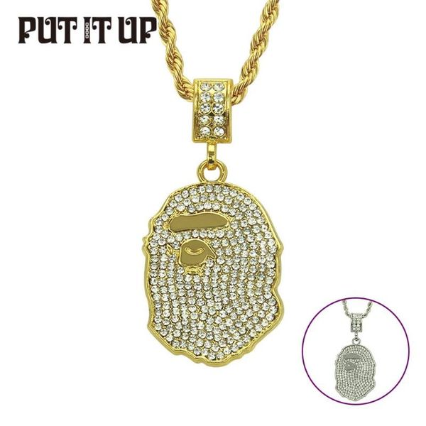 ape zircon pendant necklace gothic hip hop spirit titanium stainless steel chain neck men's jewelry year gift necklaces, Silver
ape zircon pendant necklace gothic hip hop spirit titanium stainless steel chain neck men's jewelry year gift necklaces, Silver
