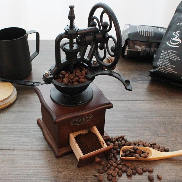 electric coffee grinders classical wooden manual grinder hand cast iron retro handmade beans spice mini burr mill kitchen tool
electric coffee grinders classical wooden manual grinder hand cast iron retro handmade beans spice mini burr mill kitchen tool