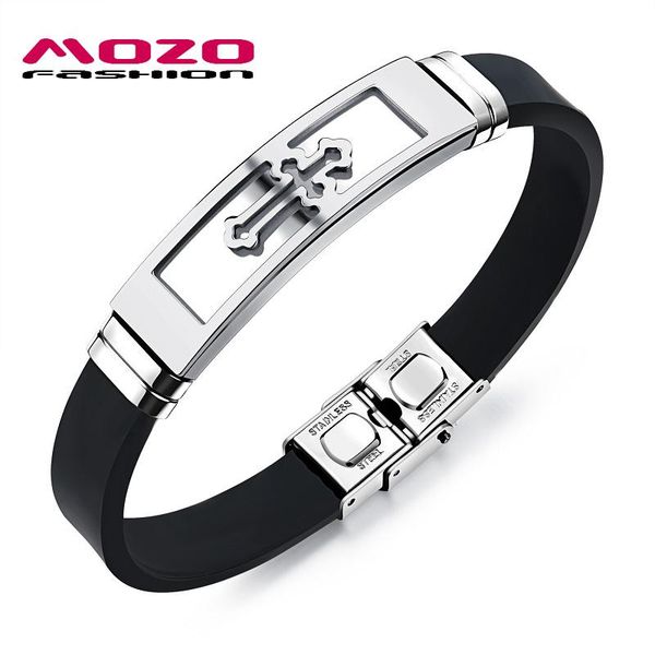 men bracelets stainless steel silicone rubber wristband charm punk cross bracelet casual male jewelry gift 1086, Golden;silver
men bracelets stainless steel silicone rubber wristband charm punk cross bracelet casual male jewelry gift 1086, Golden;silver