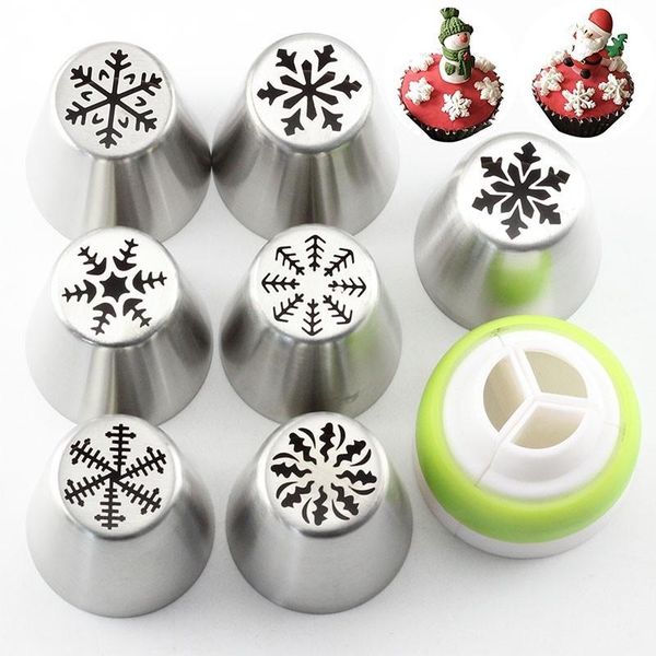 cake tools 7pcs russian icing piping tips christmas design snowflake pastry nozzles cupcake cookie decoration baking confectionery
cake tools 7pcs russian icing piping tips christmas design snowflake pastry nozzles cupcake cookie decoration baking confectionery
