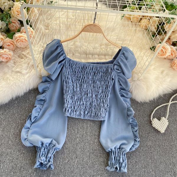 women's blouses & shirts autumn short paragraph square neck temperament fashion puff sleeve slim women all-match small shirt uk460, White
women's blouses & shirts autumn short paragraph square neck temperament fashion puff sleeve slim women all-match small shirt uk460, White