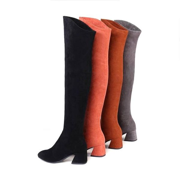 boots qplyxcosize 34-43 2021 women autumn winter over the knee round toe flock leather thigh high, Black
boots qplyxcosize 34-43 2021 women autumn winter over the knee round toe flock leather thigh high, Black