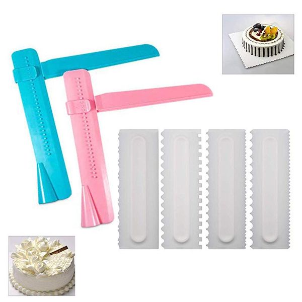 baking & pastry tools 6pcs cake decorating adjustable scraper smoother and plastic combs icing cream diy cakes edge
baking & pastry tools 6pcs cake decorating adjustable scraper smoother and plastic combs icing cream diy cakes edge