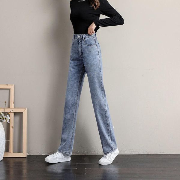 women's jeans light blue small wide leg summer high waist slim loose student vertical straight pants
women's jeans light blue small wide leg summer high waist slim loose student vertical straight pants
