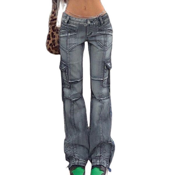 women's jeans women streetwear baggy low waist harajuku casual female cargo pants fashion pockets vintage denim trousers, Blue
women's jeans women streetwear baggy low waist harajuku casual female cargo pants fashion pockets vintage denim trousers, Blue