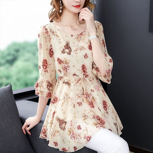 women spring summer style chiffon blouses shirt lady casual short sleeve o-neck solid print womens casual loose df3512, White
women spring summer style chiffon blouses shirt lady casual short sleeve o-neck solid print womens casual loose df3512, White