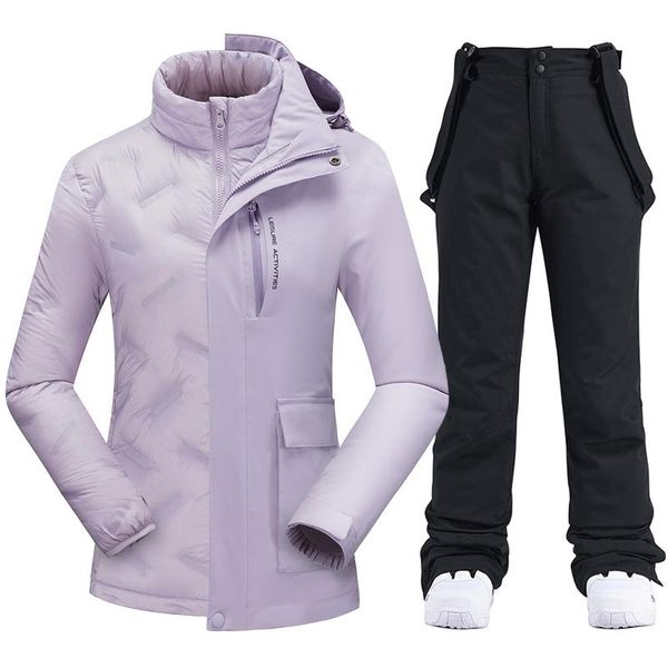 skiing jackets -30 degree ski suit women winter female down and strap pants warm waterproof outdoor women's snowboard snow clothes set
skiing jackets -30 degree ski suit women winter female down and strap pants warm waterproof outdoor women's snowboard snow clothes set