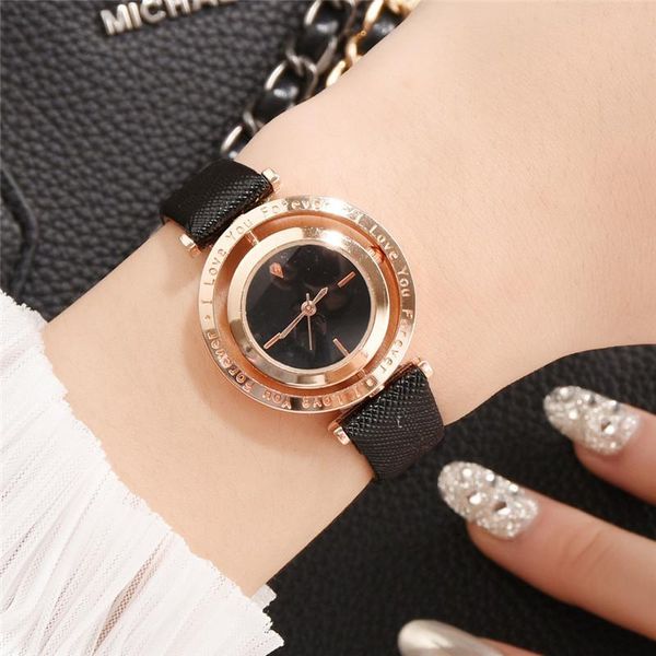 wristwatches openwork rotation women fashion casual black leather watch 2021 qualities ladies female quartz clock montre femme, Slivery;brown
wristwatches openwork rotation women fashion casual black leather watch 2021 qualities ladies female quartz clock montre femme, Slivery;brown